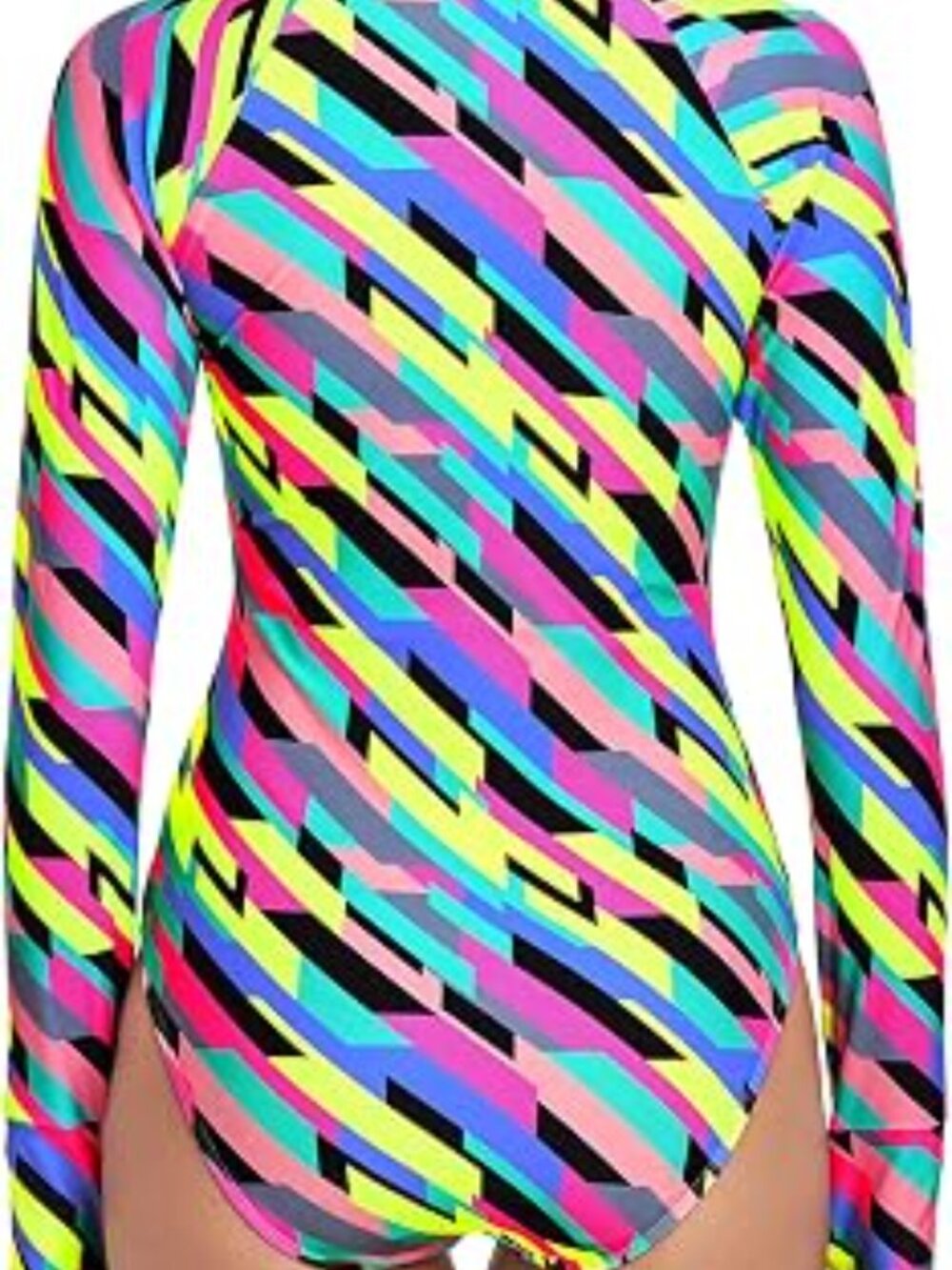 RELLECIGA Women's Long Sleeve One Piece Swimsuits Rash Guard Modest S - Picture 2 of 4